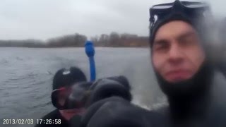 Подводная охота .Волгоград  р.Волга,день первый.