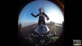 Мировой рекорд скорости 400 км/ч на серийном мотоцикле Kawasaki Ninja H2R Maximum Speed Test