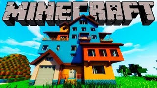 ПОСТРОИЛ ДОМ СОСЕДА В МАЙНКРАФТ,ИЗ ИГРЫ ПРИВЕТ СОСЕД
