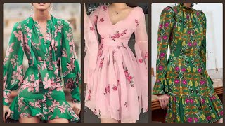 Trendy New Summer Floral Mini Dresses tops and blouses designs (2019/2020)