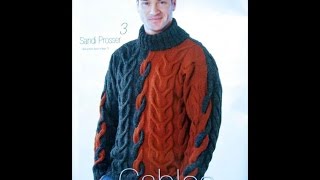 Мужской Джемпер с Косами Спицами - 2019 / Men's Sweater with braids spokes / Herren Pullover