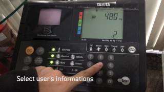Tanita DC360 - How to use