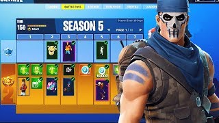 FORTNITE SEASON 5 *BATTLE PASS* TRAILS LEAKED! (THEME LEAKED)