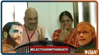 Lok Sabha Elections: BJP President Amit Shah And His Wife Sonal Shah Cast Their Votes In Naranpura