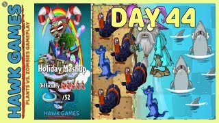 Plants vs Zombies 2 Holiday Mashup World Day 44 Easy (Massive Attack)