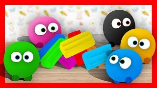 Разноцветный ПЛАСТИЛИН - Лепим пластилиновые Смешарики - Видео лепка