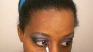 Magenta and Black Smokey Eyeshadow