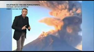 Eruption du volcan le Popocatepetl,au Mexique