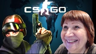 Бабушка играет в cs.go - мастер класс с вебкой! жесть!
