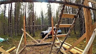 ''ТАЙГА'' НАСТУПАЮТ МОРОЗЫ! ВСЁ БРОСИЛ! ПРИНИМАЮ РЕШЕНИЕ ОБ ЭВАКУАЦИИ!  ИЗБА В ТАЙГЕ ЧАСТЬ 3