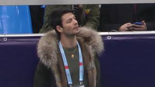 Тренер Стефан Ламбьель катается со своим спортсменом Д.Васильевым) Чемпионат Европы 2018
