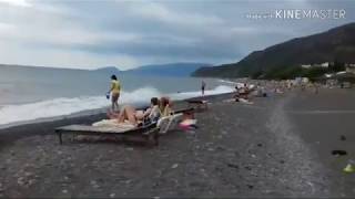 Крым. Курорт Канака. Обзор пляжа в эко-деревне. Июнь 2019