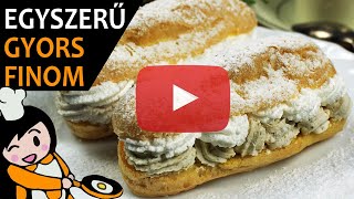 Gesztenyés eclair fánk - Recept Videók