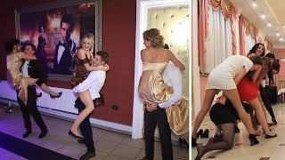 Лучшие приколы. НУ, ОЧЕНЬ СМЕШНЫЕ СВАДЕБНЫЕ КОНКУРСЫ И ЗАЖИГАТЕЛЬНЫЕ ТАНЦЫ! :)