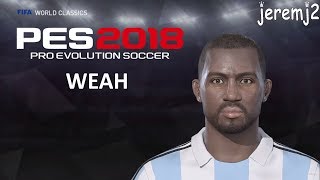 WEAH FACE EDIT PES 2018 (world classics)