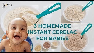 3 Homemade Instant Cerelac For Babies (for 6+ months baby) || Travel Food For Babies || EP #57