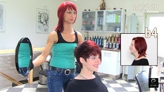 Extreme Pixie Short Haircut Makeover by Anja Herrig, hairundmehr.com red hair dye