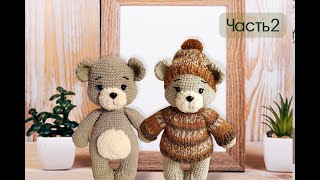 ВЯЗАНИЕ НА СПИЦАХ: Итальянский набор резинки 1 на 1. Вязание горловины свитера для Мишки. Часть 2