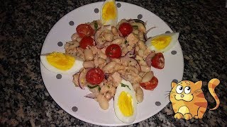 Салат с Тунцом и Консервированной Фасолью  Домашний ресторан Juliaidea