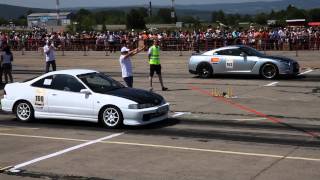 Nissan GT-R vs Honda Integra Type R. Кузнецкая Жара 2013. Квалификация.