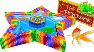 Most Creative - Build Star Model Fish Pond Aquarium With Magnetic Balls (Satisfying) - Magnet Balls
