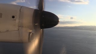 心地よいターボプロップサウンド!!! 日本エアコミューター ボンバルディアDHC-8 福岡-宮崎 [機窓2014]