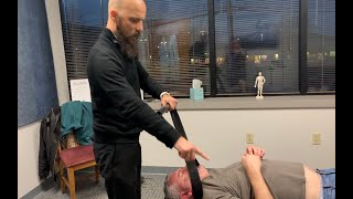 Emergency Y Strap Adjustment. Severe Neck Pain Cracking Adjustment w/ Dr B.