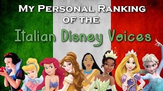 My Personal Ranking of the Italian Non/Disney Voices
