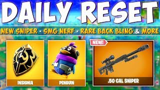 SMG NERF - DAILY RESET - NEW SNIPER - CHINESE BACK BLING & MORE (Fortnite Battle Royale Gameplay)