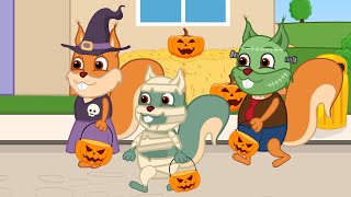 Famille d'Écureuil - Zombies Habillés Pour Une Promenade Animé 2021 en Français