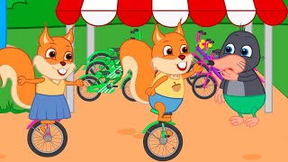 Famille d'Écureuil - Vélos De Cirque Vidéos Animé 2021 en Français 13+