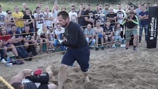 ДИКИЙ БОРОДАЧ валит огромных мужиков в бою !!!