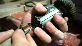 Ремонт торцовочной пилы Makita LS1040 (проточка якоря)