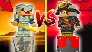 РЫЦАРЬ ЛАКИ БЛОК VS САМУРАЙ ЛАКИ БЛОК! НУБ ПРОТИВ ПРО! ВЫЖИТЬ НА 1 БЛОКЕ! #51