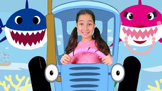 Синий Трактор Акулёнок - Baby Shark песенка на русском. Детские песенки от Like Avigail