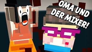 Slayaway Camp German Gameplay - Oma wirft Kinder in den MIXER!