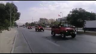 موكب الملك عبدالله الثاني في مسيره إلى مجلس الأمة