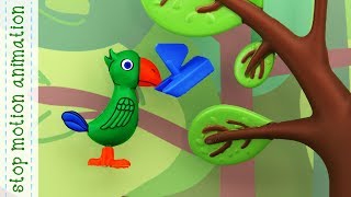 Parrot Polly the lifeguard. Peppa pig toys stop motion animation english episodes 2018