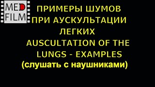 Шумы при аускультации легких (в наушниках) © Auscultation of the lungs, мain and side noise