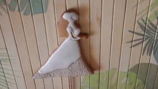 Пряники Жених и невеста (часть2. Невеста) / How to Decorate Wedding Cookies (part 2.Bride)