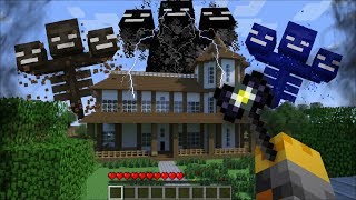 GIANT WITHER APPEARS IN MY HOUSE IN MINECRAFT !! Minecraft Mods