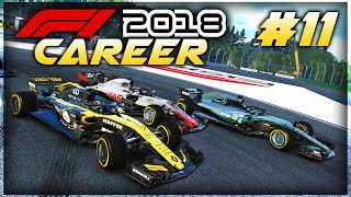 F1 2018 Career Mode Part 11: INTENSE GERMAN GP RACE! SO MUCH TRAFFIC!