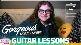 Gorgeous - Taylor Swift | Easy Guitar Songs for Beginners & Chords (by Sophie Pecora)