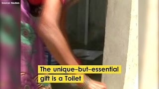 Woman from rural India gifts mother-in-law a toilet