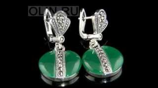 Серьги с камнями