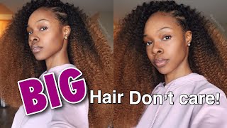 Is this too BIG?? Curly Crochet Hair Tutorial| ft. Trendy Tresses Review