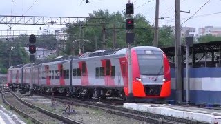 Прибытие электропоезда ЭС2Г-001 "Ласточка"