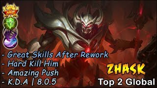 Zhask After Rework Be God | Top Global Zhask Gameplay & Build - Mobile Legends