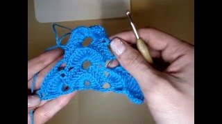 2 Как связать шаль чешуйками, 4, 5 ряды