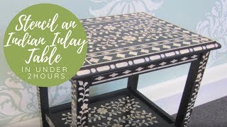 How To Inlay Furniture with Benjamin Moore Paint By Using A Stencil